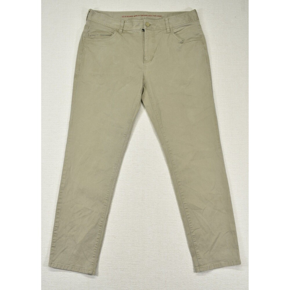 Rhone Everyday Mens Size 34 Khaki Beige Slim Fit Performance Chino Pants